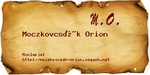 Moczkovcsák Orion névjegykártya
